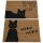 Kokos Fussmatte schwarze Katze mit PVC-Antirutsch-Rücken Preis für 1 Stück