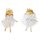 dekorativer putzige Deko-Anhänger Engelchen in weiß mit Federröckchen Preis für 2-er Set