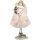 dekorativer großer nostalgischer Deko Engel mit Plüschkragen rosa-weiß mit Glitzer
