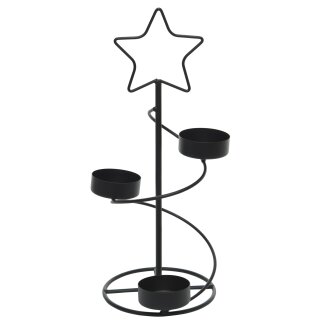 dekorativer stimmungsvoller Teelichthalter Spirale mit Stern in klein