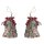 dekorative weihnachtliche Dekoglocke zum Hängen mit Naturrinde Naturzapfen Kunsttanne und karierter Schleife komplett fertig dekoriert 2 x klein