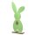großer frühlingshafter putziger Deko-Hase Osterhase als Silhouette aus Filz in hellgrün