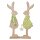 putziger großer XL Osterhase als Silhouette aus Holz braun-hellgrün Preis für 1 Stück Hasenjunge oder Hasenmädchen