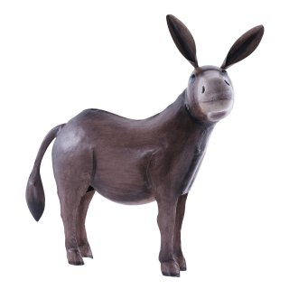 dekorative und ausgefallene Esel-Figur Metall-Figur Metall bemalt