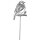 dekorativer Gartenstecker Silhouette Vogel auf Ast Metall schwarzgrau gebürstet