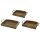 rustikales dekoratives Tablett rechteckig Mangoholz mit Metallgriff im Landhaus-Stil in 3 verschiedenen Größen