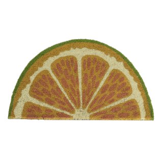 Kokos Fussmatte halbe Zitronenscheibe mit PVC-Antirutsch-Rücken