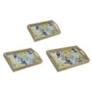 dekoratives Tablett rechteckig mit dekorativem Tucan Print in 3 verschiedenen Größen