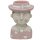 dekorative Frauenkopf-Büste mit Hut aus Keramik zum bepflanzen in cremeweiß-rosa