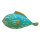 Metallfigur Dekofigur Fisch ganz groß in 3 möglichen Farben blautöne