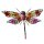 dekorative lustig bunte Wanddeko aus Metall Schmetterling oder Libelle jeweils in 2 möglichen Größen