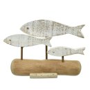 dekoratives maritimes Dekoobjekt zum stellen aus gewaschenem Treibholz Motiv Fische
