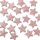 dekorative weihnachtliche Streudeko Tischdeko Basteldeko kleine Sterne mit rosa Glitzer