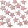 dekorative weihnachtliche Streudeko Tischdeko Basteldeko kleine Sterne mit rosa Glitzer 80 Stück