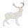 stimmungsvoller dekorativer Hirsch Weihnachtshirsch Dekohirsch weiß