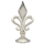 dekoratives ausgefallenes Dekoobjekt stilisierte Lilie Aluminium silberfarbig rau poliert