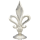 dekoratives ausgefallenes Dekoobjekt stilisierte Lilie Aluminium silberfarbig rau poliert  groß