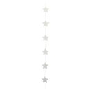 dekorative Girlande weiße Sterne aus handgeschöpftem Papier am Faden mit und ohne Glitzer
