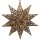 dekorativer Anhänger Stern Metall antik bronzefarbig matt dreidimensional bauchig