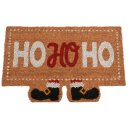 Kokos Fussmatte mit Nikolausschuhen HoHoHo oder Welcome Santa mit PVC-Antirutsch-Rücken