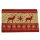 Kokos Fussmatte mit roten Hirschmotiven mit PVC-Antirutsch-Rücken 2 Motive zur Auswahl