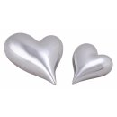 Herz liegend silberne Keramik