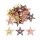 dekorative weihnachtliche Streudeko Tischdeko Basteldeko Stern mit Glitzer, irisierend glänzend oder farbig
