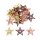dekorative weihnachtliche Streudeko Tischdeko Basteldeko Stern farbig gold, rosa, brombeer 3 Boxen