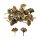 dekorative kleine Streudeko Tischdeko Gingkoblatt schwarz-gold aus Holz  im 24-er Set