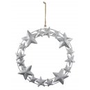weihnachtlicher dekorativer Deko-Kranz mit Sternen Metall...
