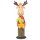 dekorative ausgefallene Deko-Figur Elch Holz und Metall bemalt mit Stern