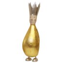 stimmungsvolle mittlere Dekofigur König zum stellen mit silberner oder goldener Krone aus Metall