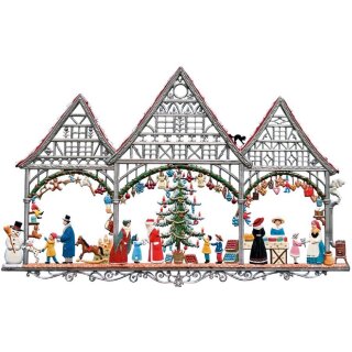 Wilhelm Schweizer Figur aus Zinnlegierung Weihnachtmarkt Fensterbild