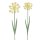 dekorative fröhlich bunte Mini-Blütenpicks Mini Blumen-Stecker Metall beidseitig bemalt 2 Motive im Set