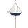 dekorativer maritimer Garten-Stecker Deko-Stecker Segelboot Metall blau weiß