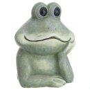 originelle Dekofigur Frosch als Büste Keramik bemalt 2 Größen