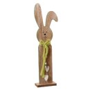 putziger dekorativer Osterhase Bunny als Silhouette Holz naturfarben mit Filzdeko