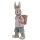 frühlingshafter putziger großer Osterhase mit Tragekorb aus Keramik als Hasenmädchen oder Hasenjunge