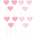 dekorativer kleiner Dekostecker Pick Herz aus Holz in rosa und pink