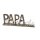 dekorativer Schriftzug PAPA IST DER BESTE aus Mangoholz und Aluminium