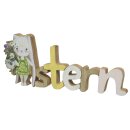 dekorativer Schriftzug Ostern mit Hasenm&auml;dchen und...