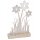 dekorative fr&uuml;hlingshafte Dekolandschaft Blumenwiese als Silhouette shabby hellrose metallic