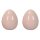 frühlingshaftes mittleres Deko Ei Keramik hellrosa oder rosa Preis für je 2 Stück