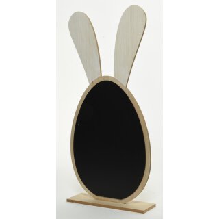 extra großer frühlingshafter putziger Deko-Hase Osterhase als Silhouette aus Holz als Tafel