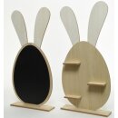 extra großer frühlingshafter putziger Deko-Hase Osterhase als Silhouette aus Holz als Tafel