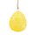 dekorativer frühlingshafter Anhänger Deko-Ei Oster-Ei als bauchige Silhouette Metall beidseitig emailliert in gelb