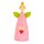dekorativer Engel Leni zu stellen mit Herzchen Krönchen und Flügelchen Metall handbemalt rosa