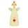 dekorativer Engel Schutzengel Lina zu stellen mit Herzchen Krönchen und Flügelchen Metall handbemalt creme