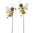 dekorativer ausgefallener Gartenstecker Biene mit Herz...