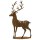 stimmungsvoller dekorativer Deko-Hirsch Hirschfigur als flache Silhouette auf Stand Metall edelrost in verschiedenen Größen